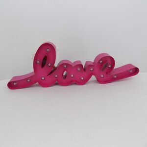 Celebrate It Valentines Day Marquee Love LED Light Up Tabletop Wall Decor Pink